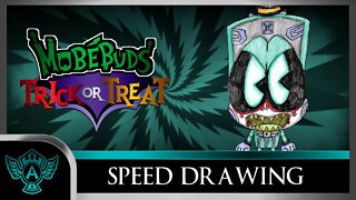 Speed Drawing: MobéBuds Trick or Treat - Jony E.X.E. | A.T. Andrei Thomas 2022