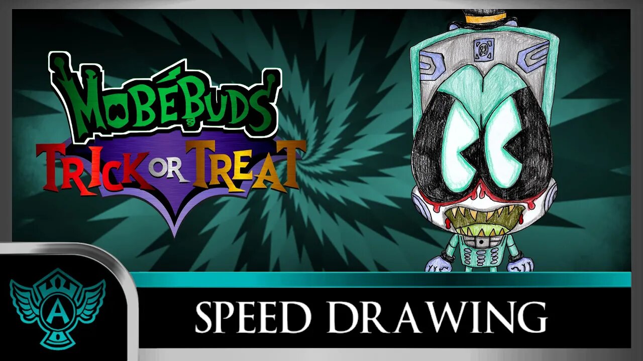 Speed Drawing: MobéBuds Trick or Treat - Jony E.X.E. | A.T. Andrei Thomas 2022