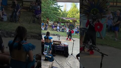 Aztec dancers warming up Flutestock 2023!