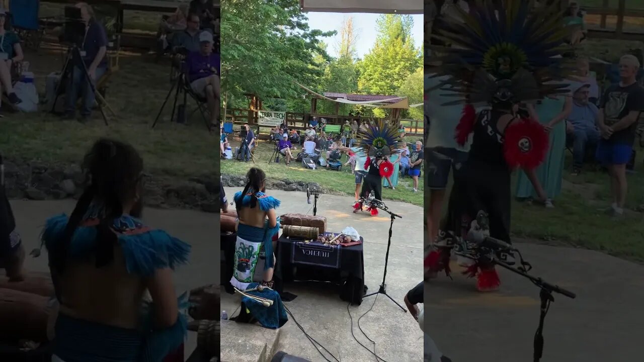 Aztec dancers warming up Flutestock 2023!