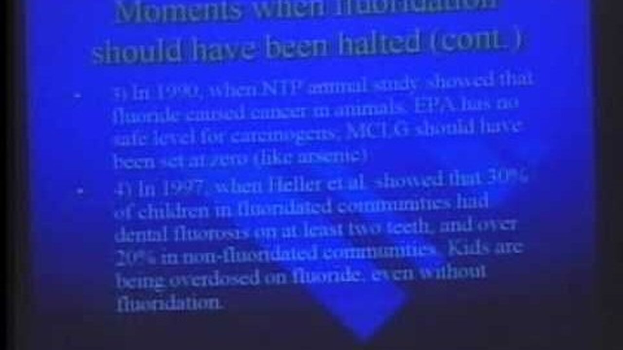 Pt. 2 Paul Connet, PhD discusses the issues of water fluoridation IAOMT 2007 Tuscon