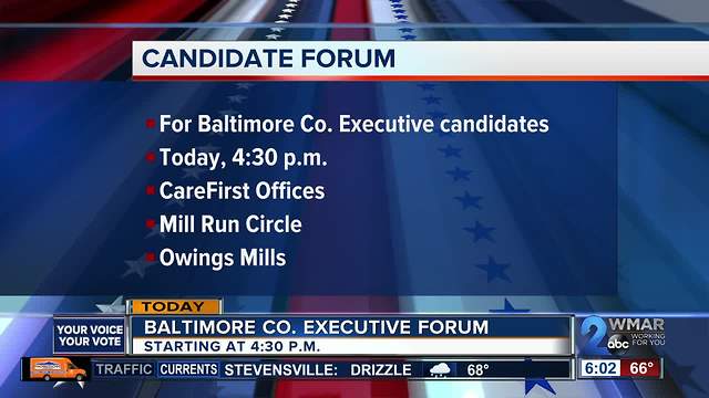 Baltimore County Executive candidates to participate in forum