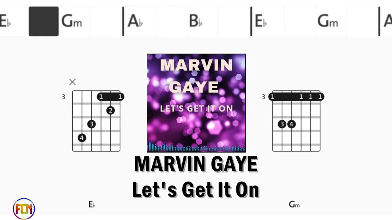 MARVIN GAYE 1973 Let's Get It On - Guitar Chords & Lyrics HD