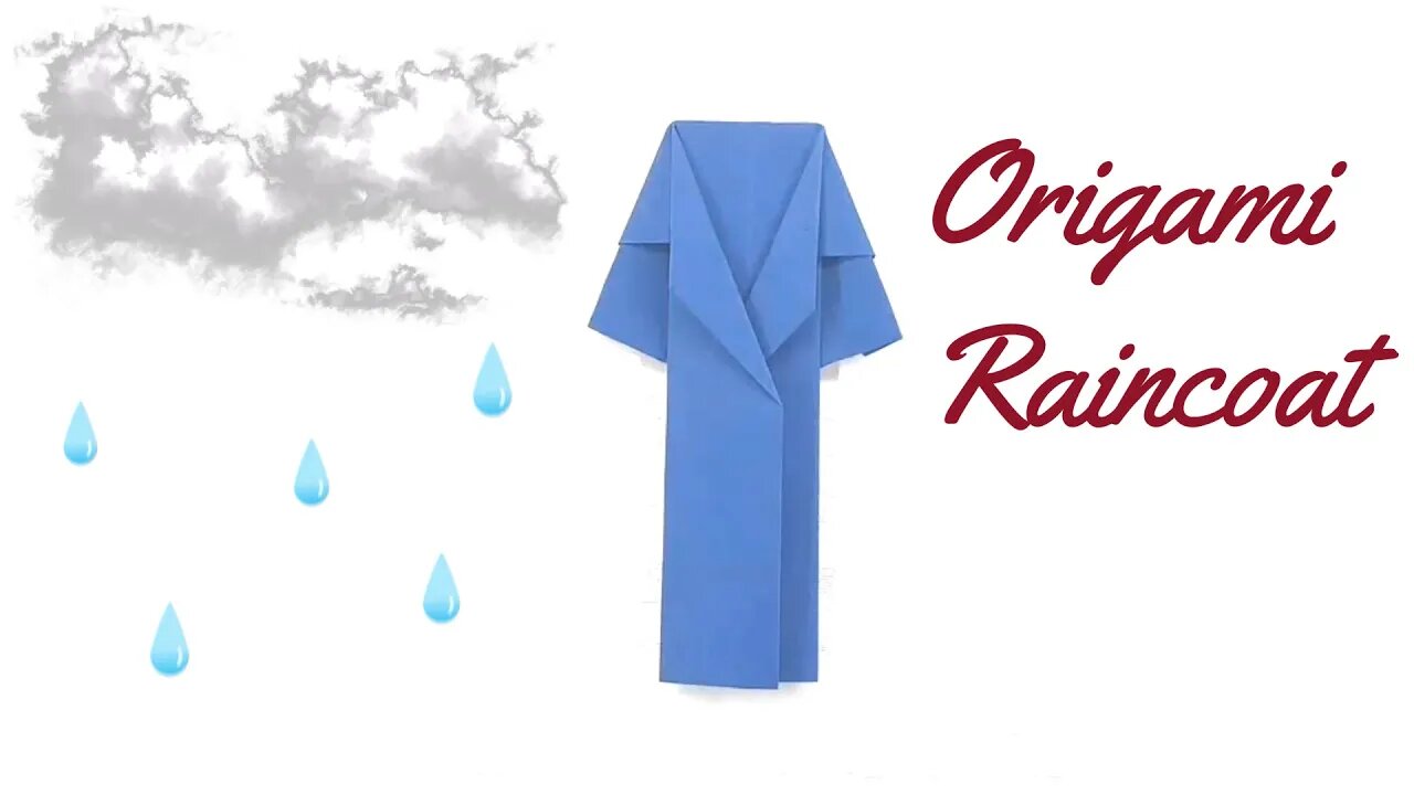 Origami easy paper raincoat with Ski