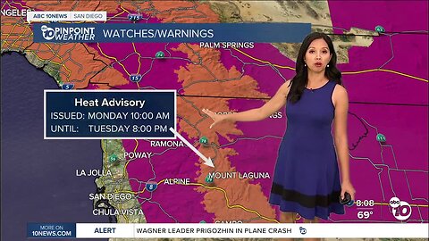 ABC 10News Pinpoint Weather for Sat. Aug. 27, 2023