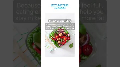 Common keto mistakes to avoid - Not Eating Enough Fat.