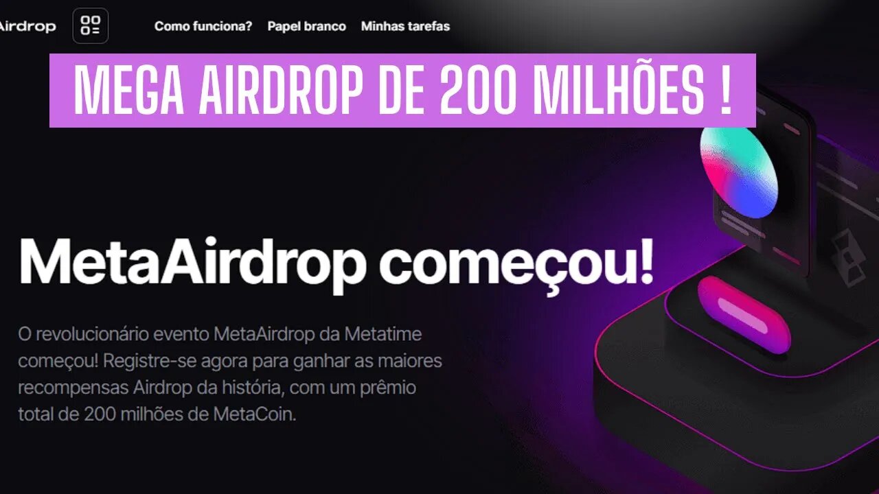 MEGA AIRDROP ! 200 Milhões de Tokens Distribuídos Até 2024