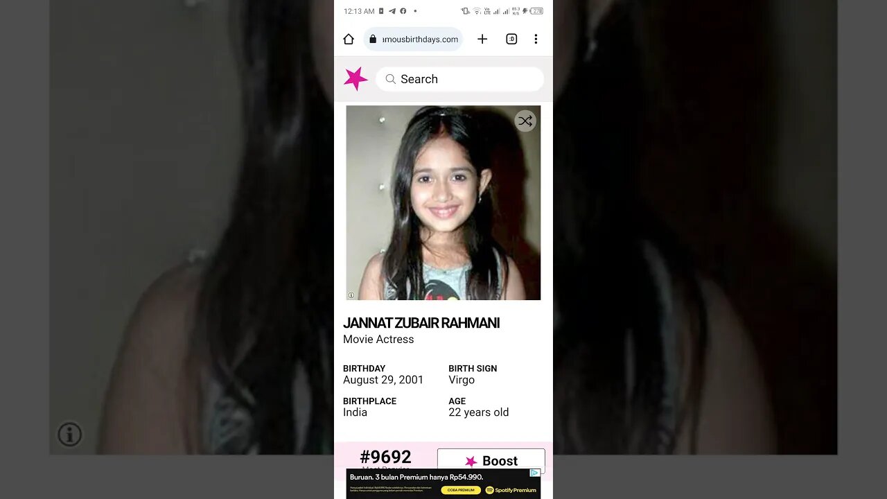 HAPPY 22 BIRTHDAY JANNAT ZUBAIR RAHMANI