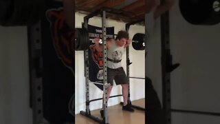 Almost squating 405lbs (missed depth) #shorts