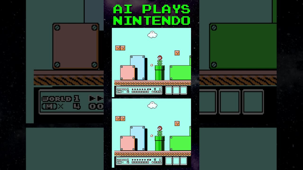 AI Plays Nintendo: Is Playfun Random? (Super Mario Bros. 3 Preview!) | #Shorts