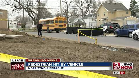 School bus involved in a traffic incident in North Omaha