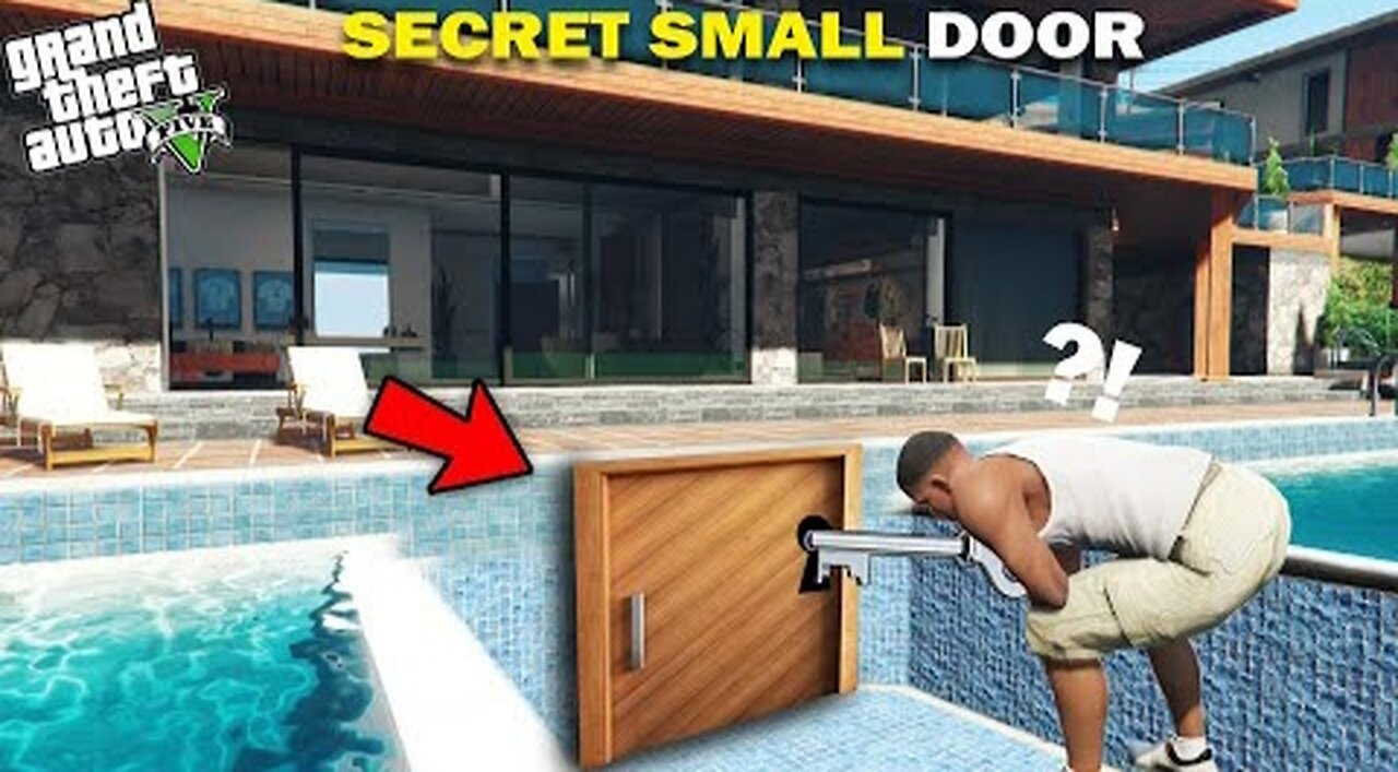 GTA 5 - Franklin Found Secret Bunker Near Franklin's Swimming Pool in GTA 5