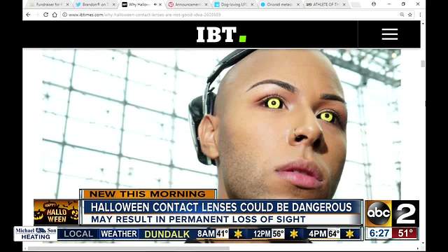 Dangers of Halloween contact lenses