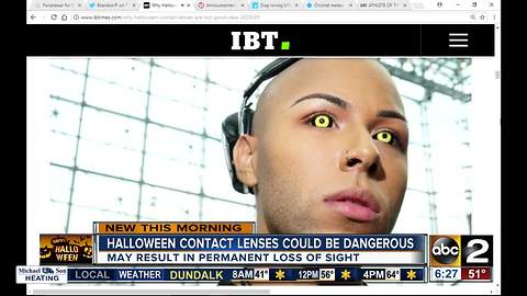 Dangers of Halloween contact lenses