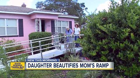 101-year-old vet & daughter beautify metal ramp