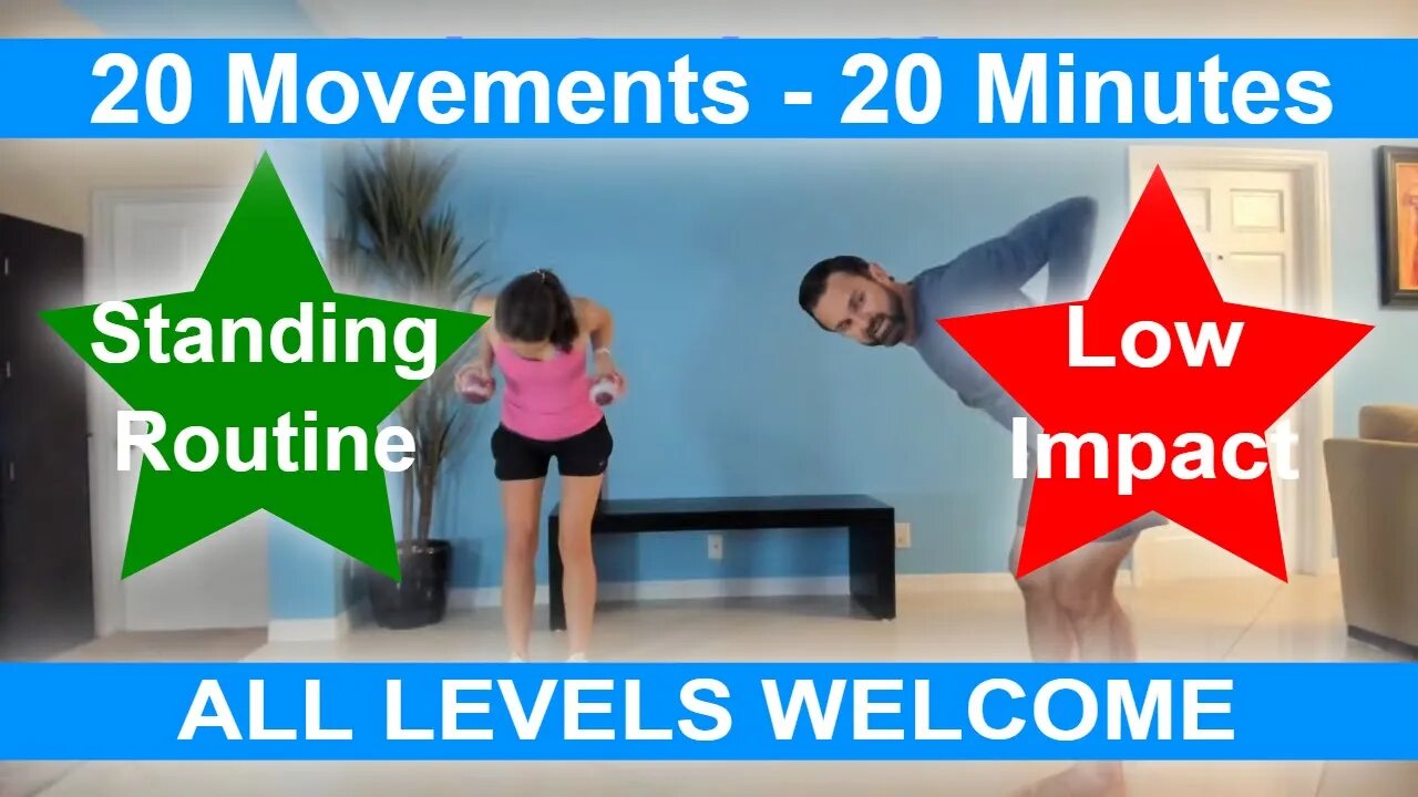 Rise & Shine 6am Morning Workout #5 @ Home 20 Minute Functional Movements - All Standing Low Impact