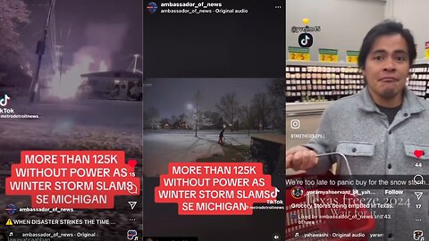 Texas Freeze 2024 Panic Buy/Empty Shelves -More Than 125K w/out power SE Michigan