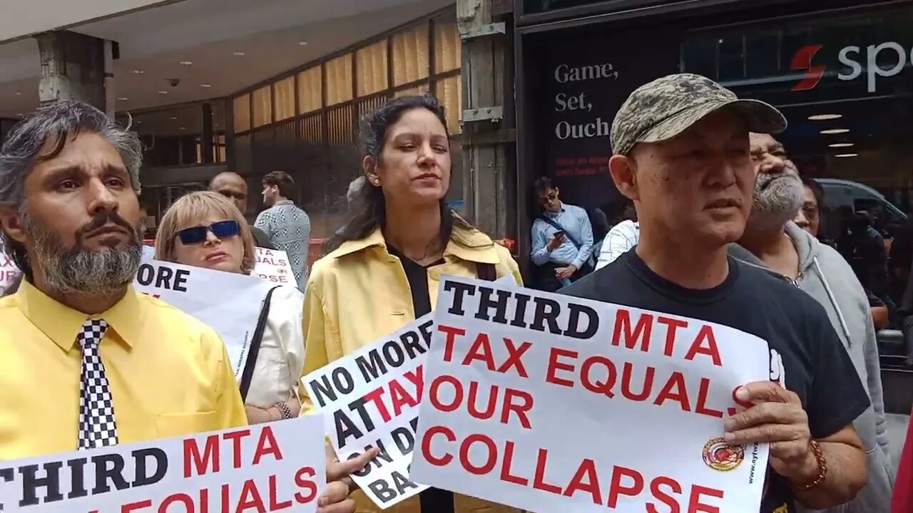 The Exemption from Congestion Pricing Rally Outside @GovKathyHochul Office 6/21/23 hosted by @NYTWA.