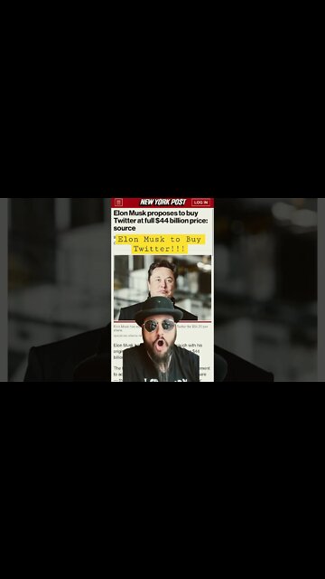 Elon Musk To Buy Twitter….FINALLY! New Report!