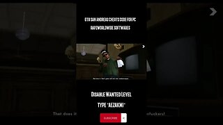 GTA San Andreas - Disable Wanted Level (cheat for PC)