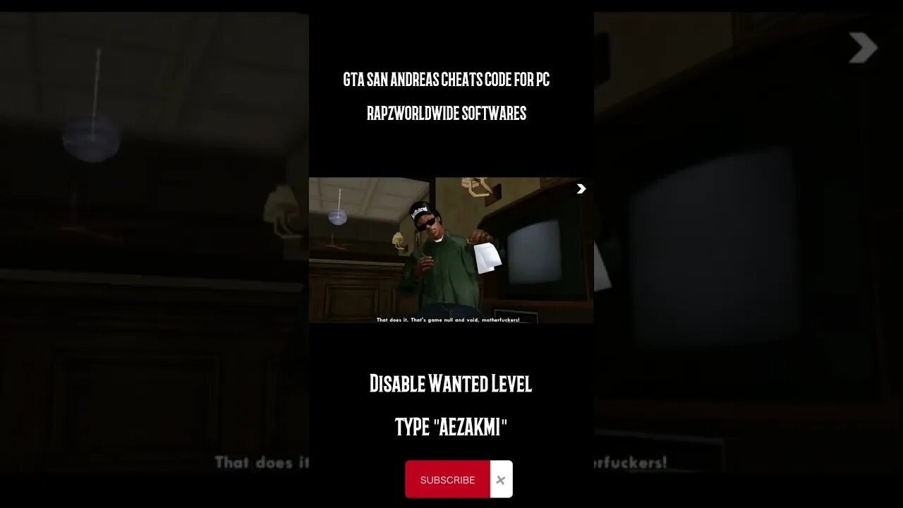 GTA San Andreas - Disable Wanted Level (cheat for PC)