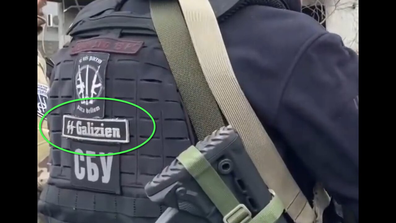 The SS symbols on Ukraine officer's uniform captured by the British journalists from "The Sun"