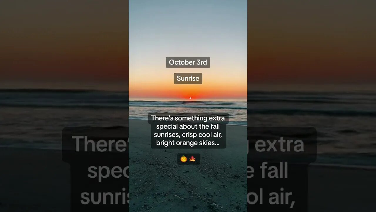 There’s something extra special about the fall sunrises, crisp cool air, bright orange skies…