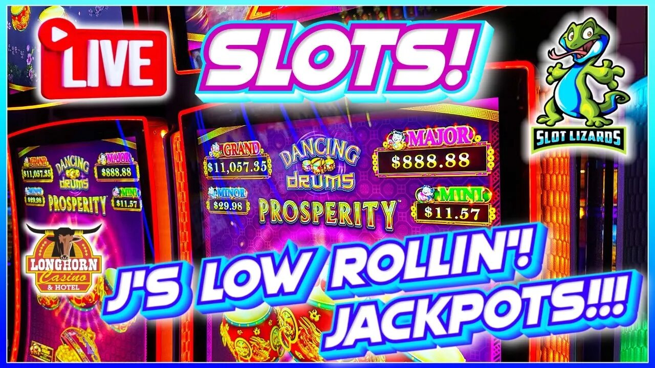 🔴 LIVE SLOTS TO JACKPOT CITY!!! J'S LOW ROLLIN' WEDNESDAY! EPISODE 46! LONGHORN CASINO