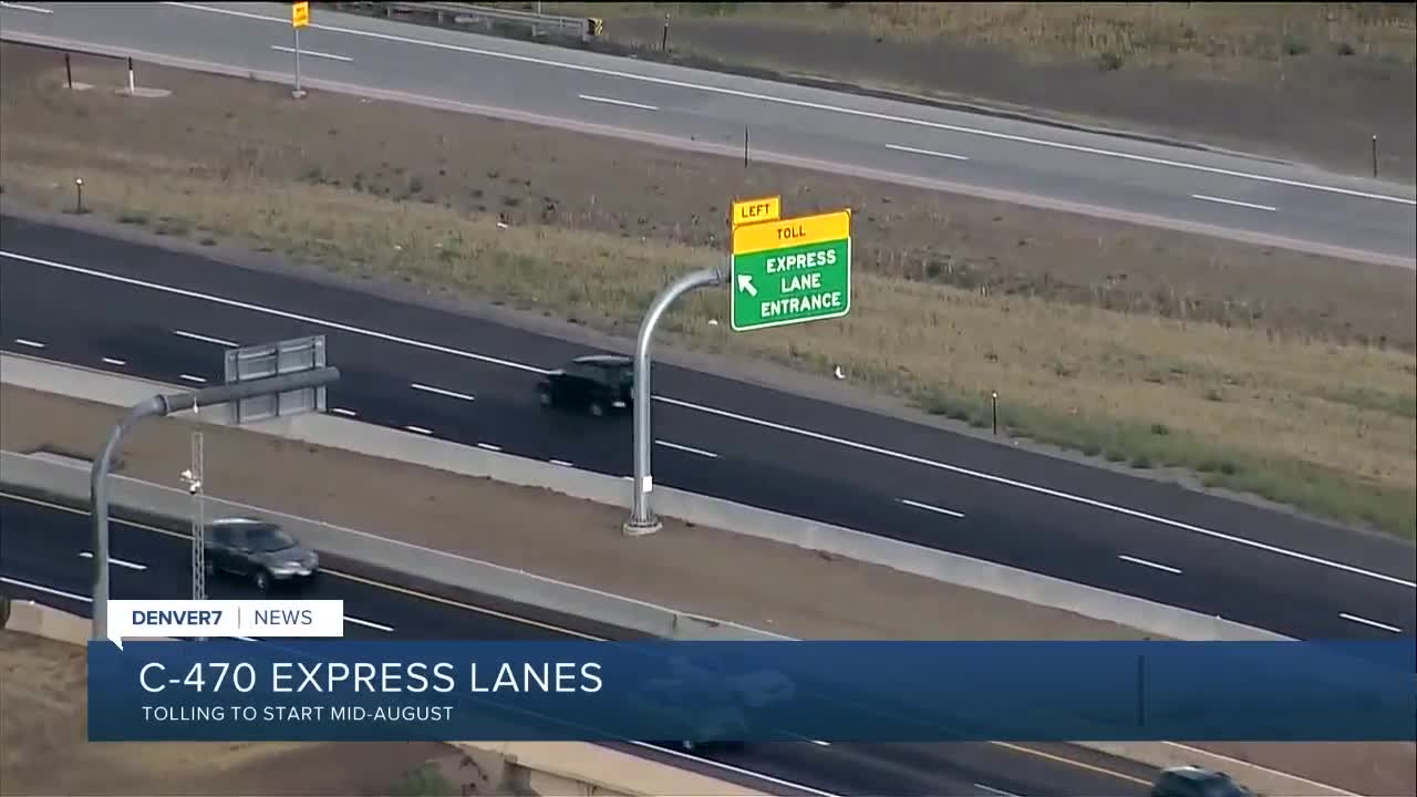 C-470 Express Lanes to start charging this month