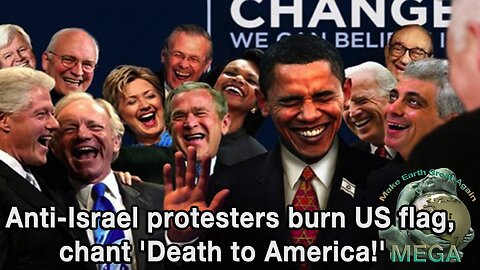 Anti-Israel protesters burn US flag, chant 'Death to America!'