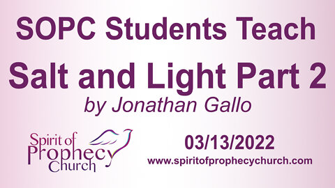 Spirit of Prophecy Church - Sunday Service 03/13/2022