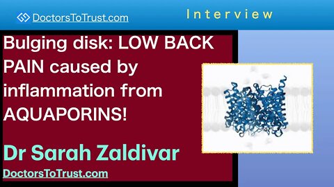 SARAH ZALDIVAR 6 | Bulging disk: LOW BACK PAIN caused by inflammation from AQUAPORINS!