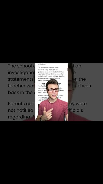 Trans Teacher Threatens to SHOOT Students- Keeps Job!?