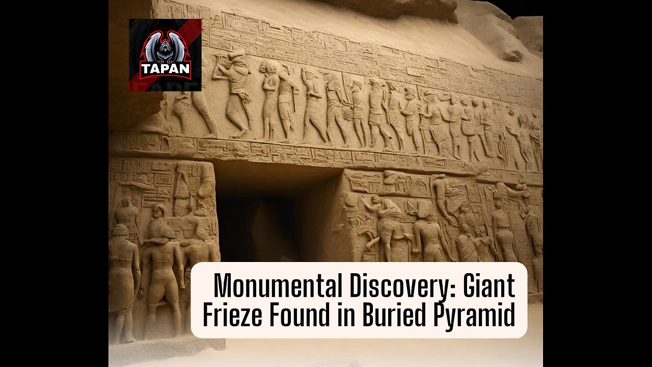 Monumental Unveiling: Enormous Frieze Discovered Within Ancient Buried Pyramid