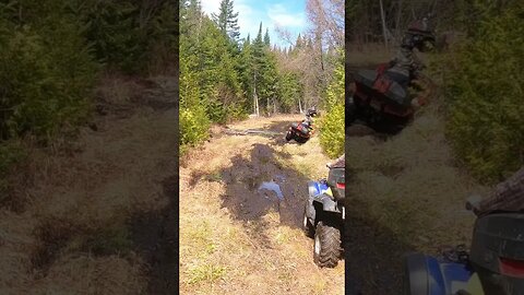 Take the hard way, it's more fun. #mudding #atvgirl #bruteforce750 #outdoors #oakhillcrew #ohcnb