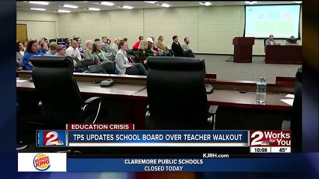 TPS updates school board over teacher walkout