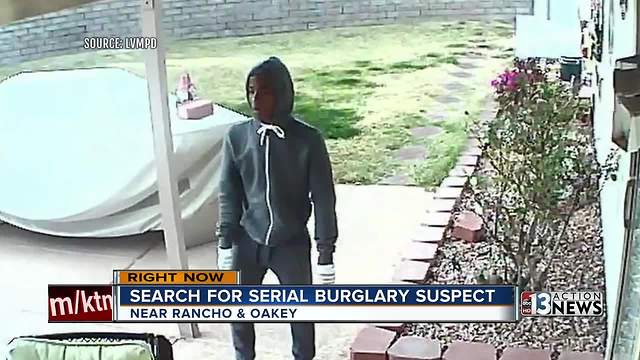 Las Vegas police release picture of suspect in burglary spree