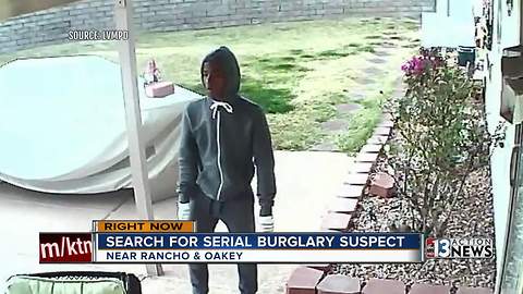 Las Vegas police release picture of suspect in burglary spree