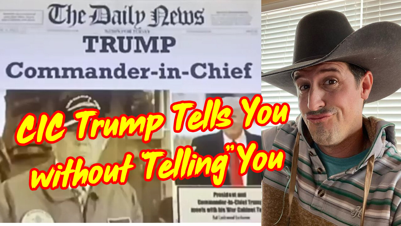 Derek Johnson HUGE "CIC Trump Tells you, without “Telling” you"