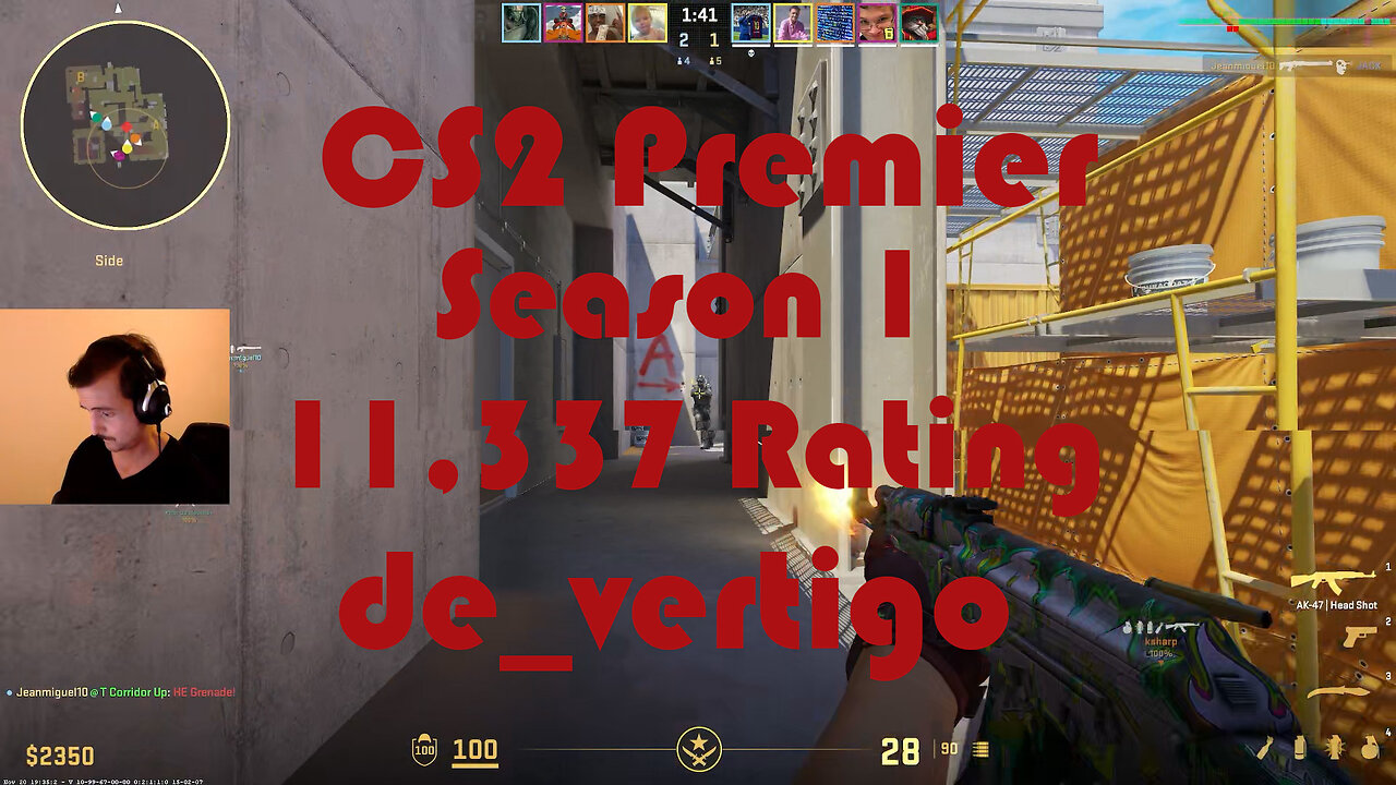 CS2 Premier Matchmaking - Season 1 - 11,337 Rating - de_vertigo