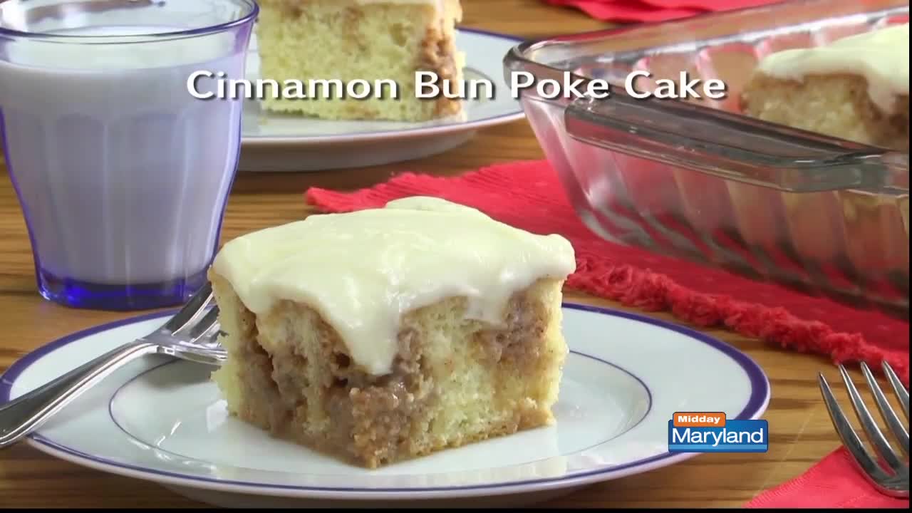 Mr. Food - Cinnamon Bun Poke Cake