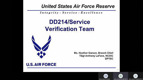 Air Reserve Component Field Orientation DD 214s Briefing