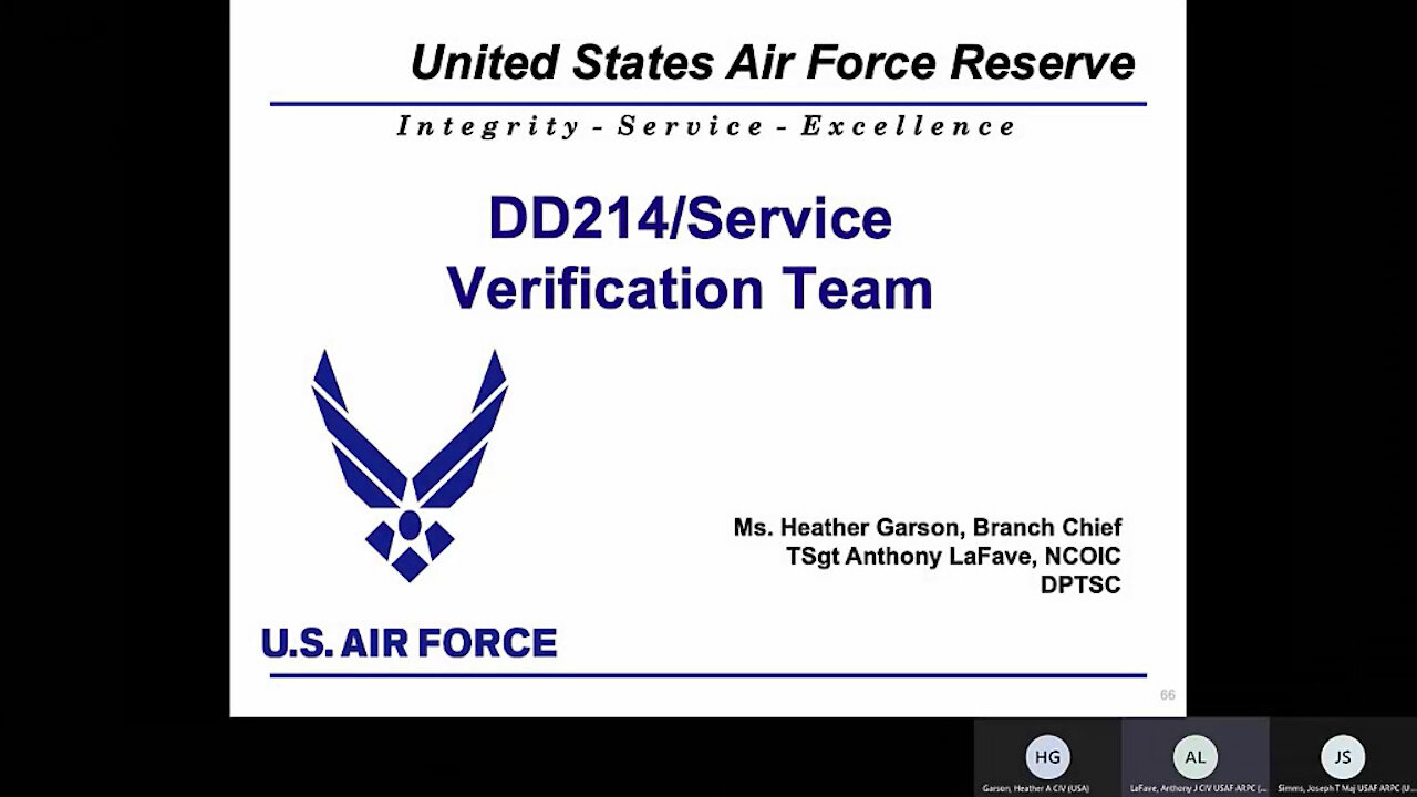 Air Reserve Component Field Orientation DD 214s Briefing