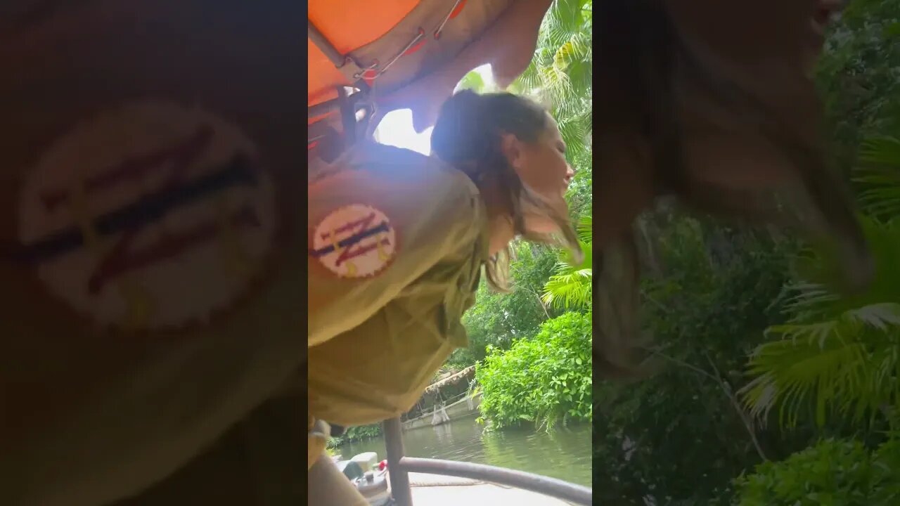 Skipper Kendall scaring off the hippos #disneyaddict #junglecruise #skipper #magickingdom