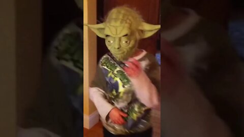 Yoda Cutting Some Rug