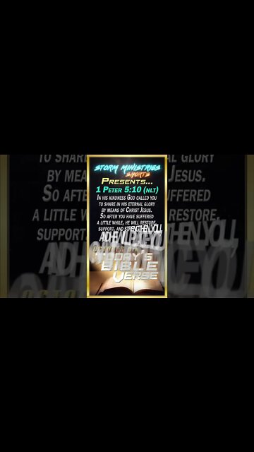 10.09.2022 | STORM MINISTRIES | Daily Bible Verse | 1 Peter 5:10 (NLT) | #shorts