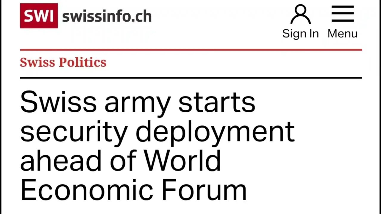 Swiss Army deploys 5000 Soldiers For WEF Protection