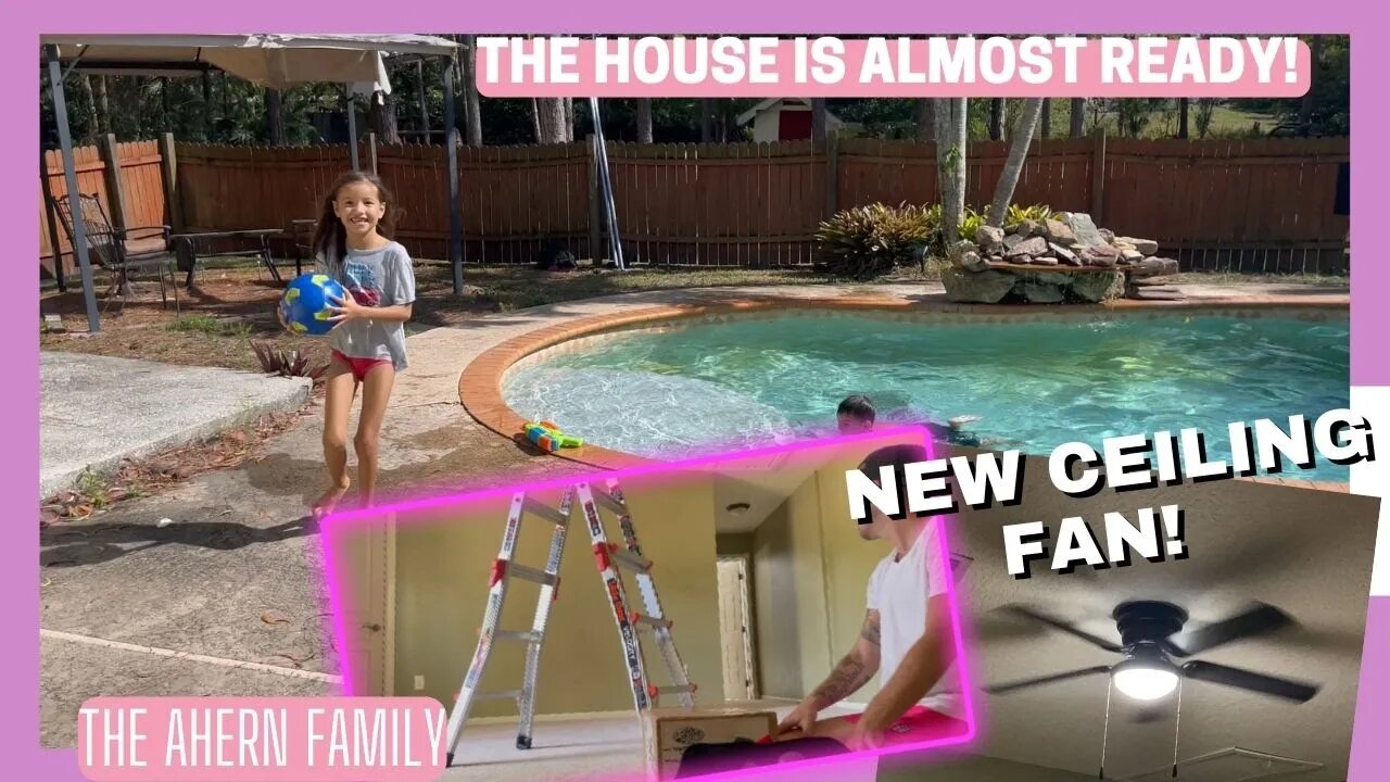 AMAZON DELIVERY! DADDY FIXING UP THE HOUSE - INSTALLING NEW CEILING FAN FROM AMAZON