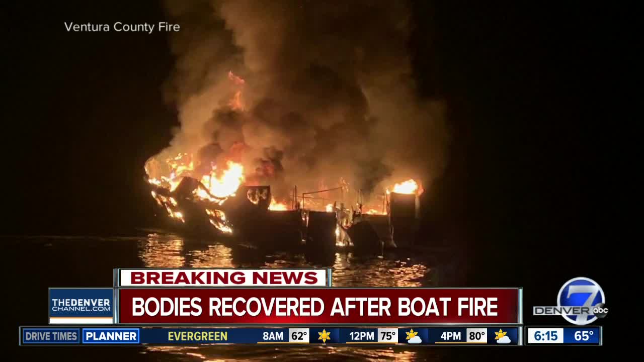 Bodies recovered after California boat fire