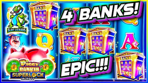 ACTION PACKED! 4 BANK TRIGGER! Superlock Jackpot Piggy Bankin Slot BETTER THAN JACKPOT!